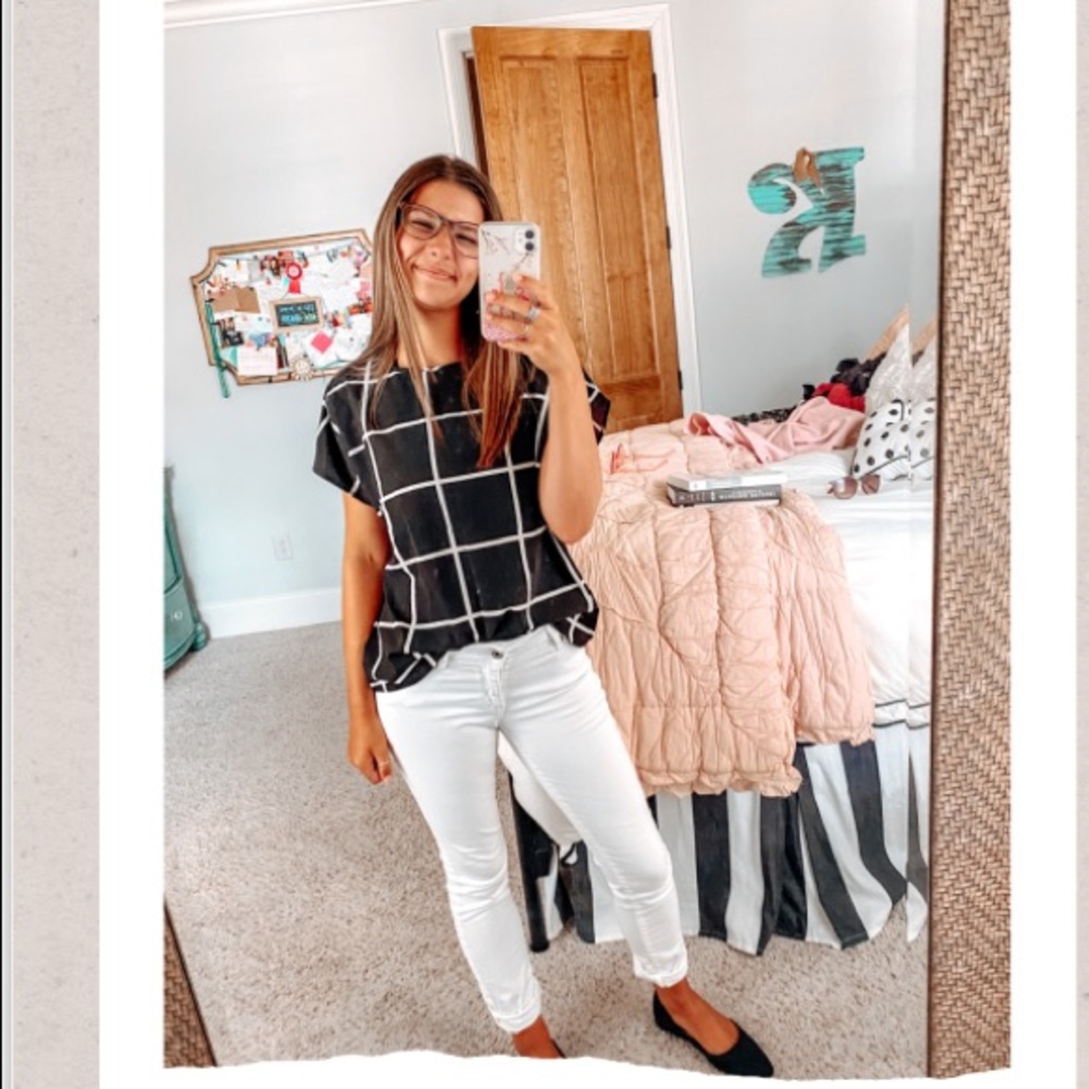 Black and white shirt